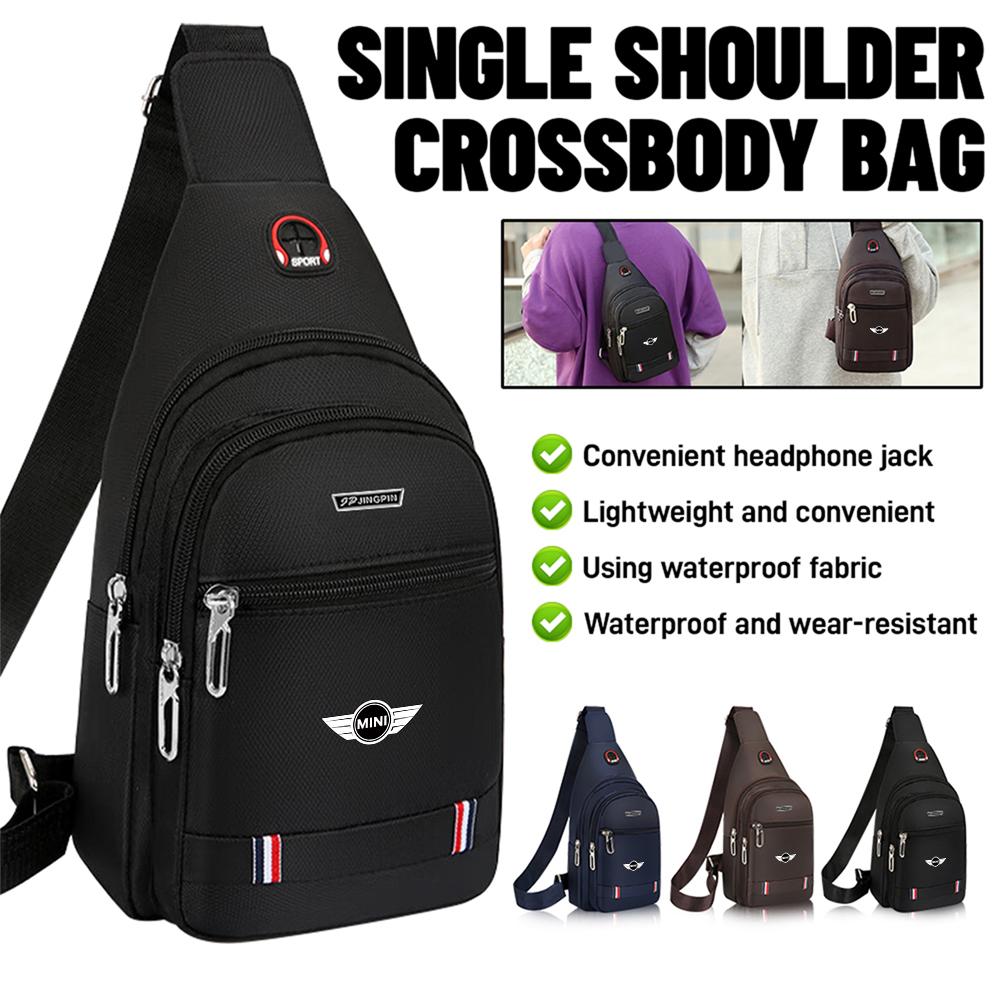For Mini Cooper JCW WORKS R55 R56 F55 F56 R57 R58 R59 R60 Car Styling One-Shoulder Crossbody Bag Decoration Auto Accessories
