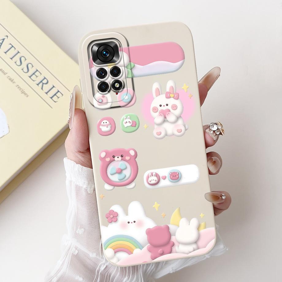 Case For Xiaomi Redmi Note 11 11s 11 Pro Pro+ 4G 5G Phone Case Note 11T Soft Silicone Funda Women Fashion Flower Printed Cover
