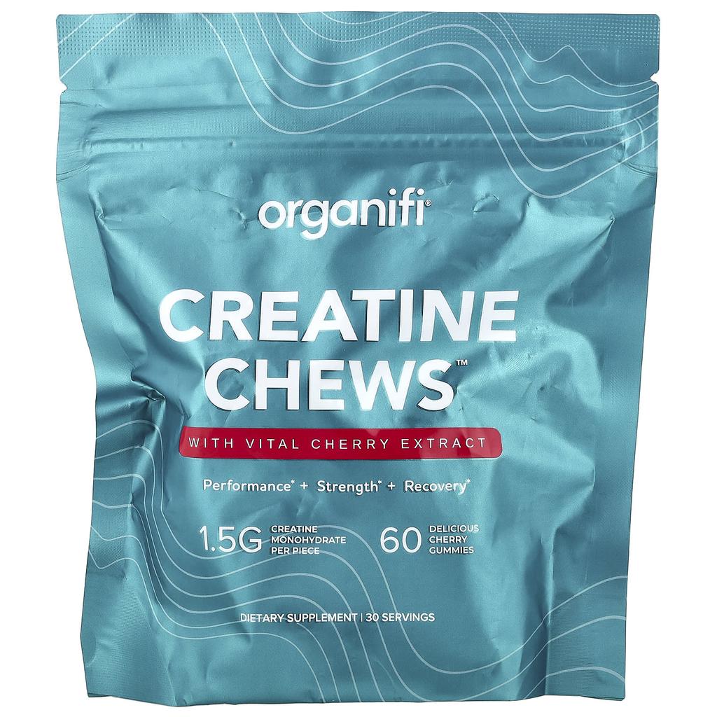 Organifi, Creatine Chews™, Cherry Flavor, 60 Gummies