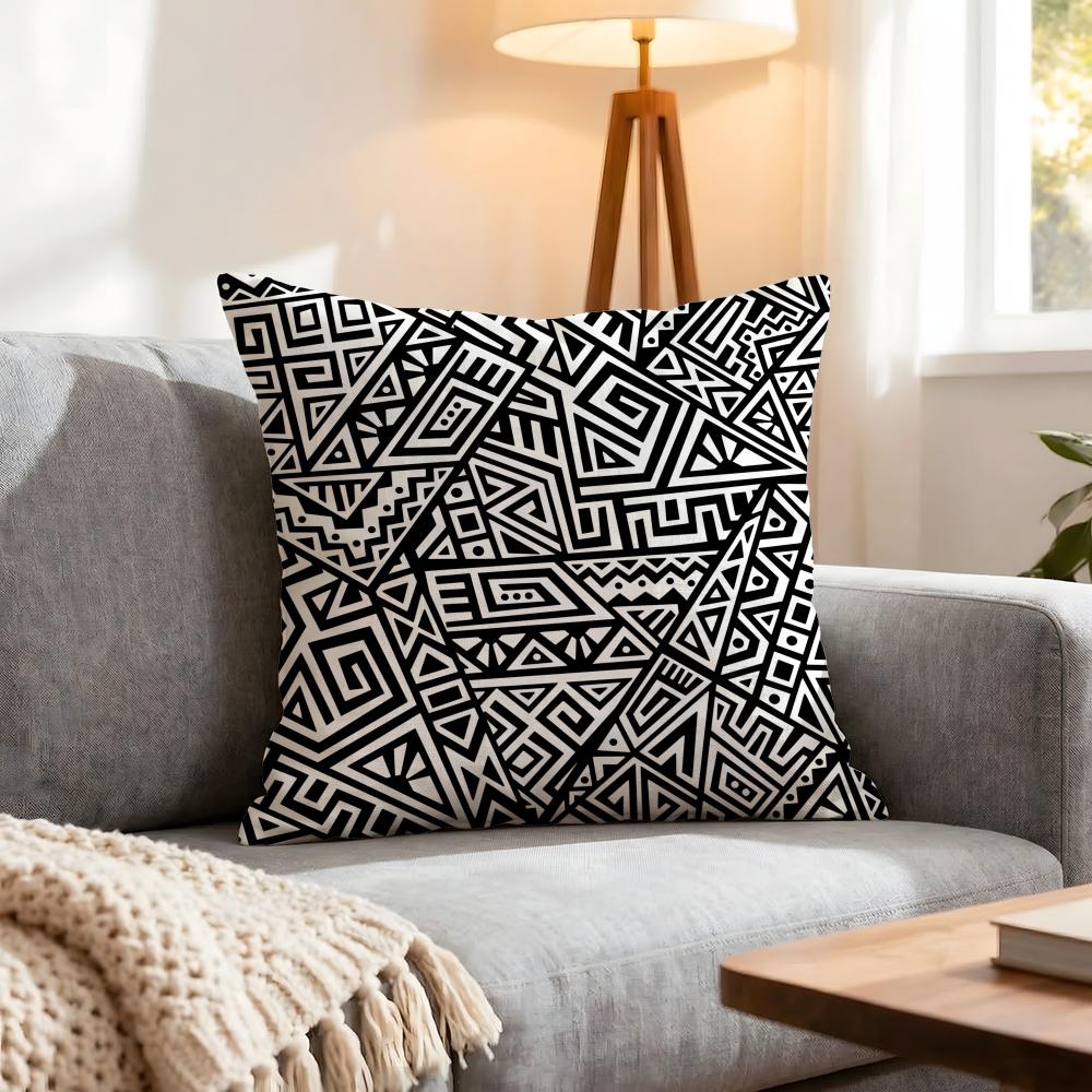Pattern Tribal Pattern Cushion Cover 1Pcs Decorative Covers Soft Cushion Case For Sofa Couch Decor 40X40 45X45 Pillowcases