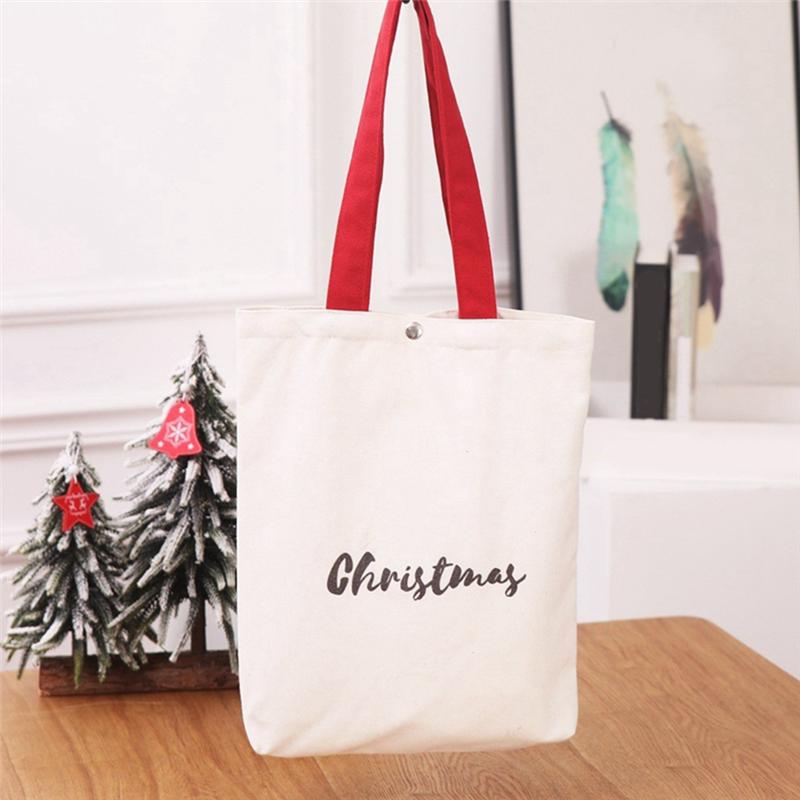 AEE4-Tote Bag For Christmas Gift Bags For Women & Men Handle Reusable Handbag Grocery Bags For Party & Supplies
