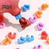 Birthday Party Decor 100Pcs Balloon Knot Tying Tool, Plastic Clip Sealer for Plum Blossom Buckles Decor, Quick Seal Fastener Wedding Birthday,