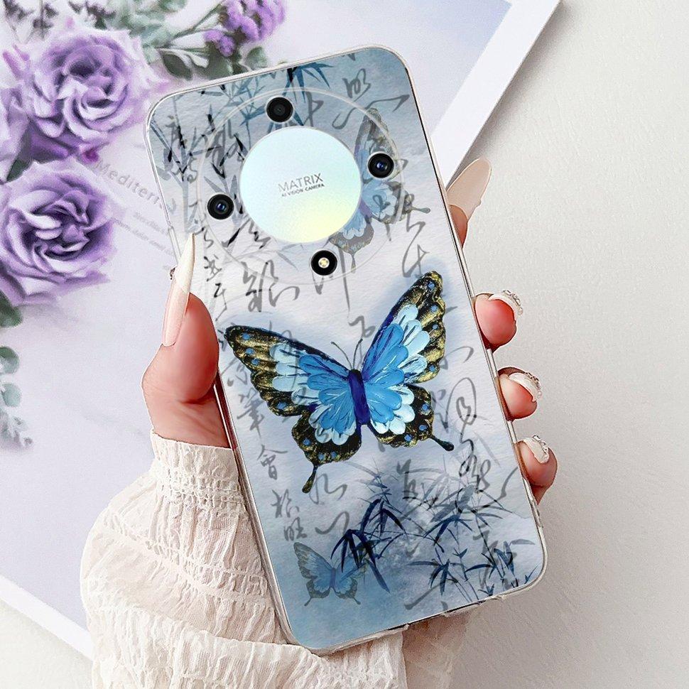 For Honor X9a 5G Case RMO-NX1 Beautiful Butterfly Soft Silicone Phone Cases For Honor X 9a X9a 2022 Back Cover Bumper 6.67"
