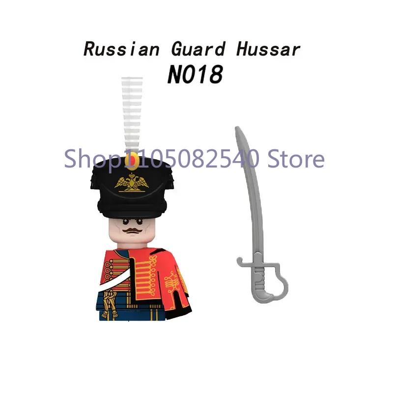 Medieval Military Soldier Figures Napoleon MOC Building Blocks Cavalry Weapons Shield Armor Cannon Militia Cowboy Toys Gift Z013