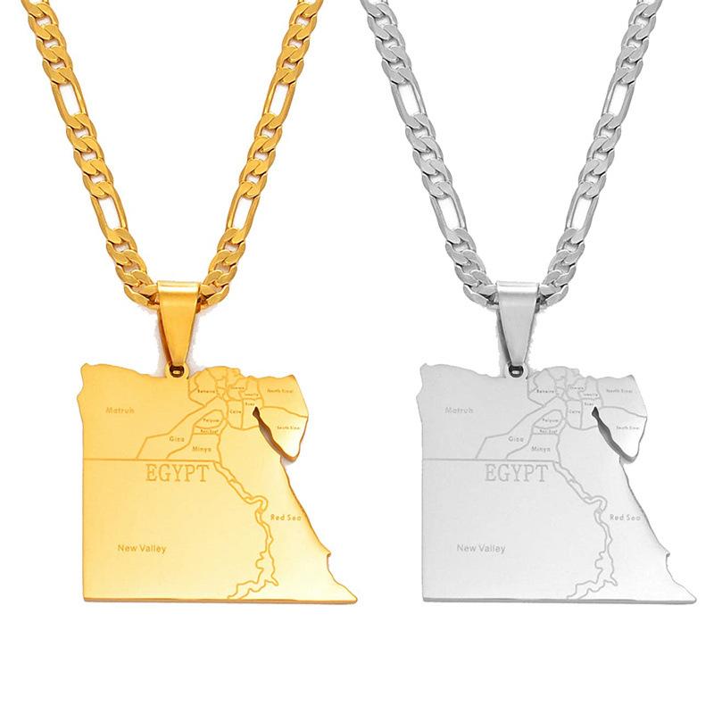 Country Egypt Map Country Pendant Necklace