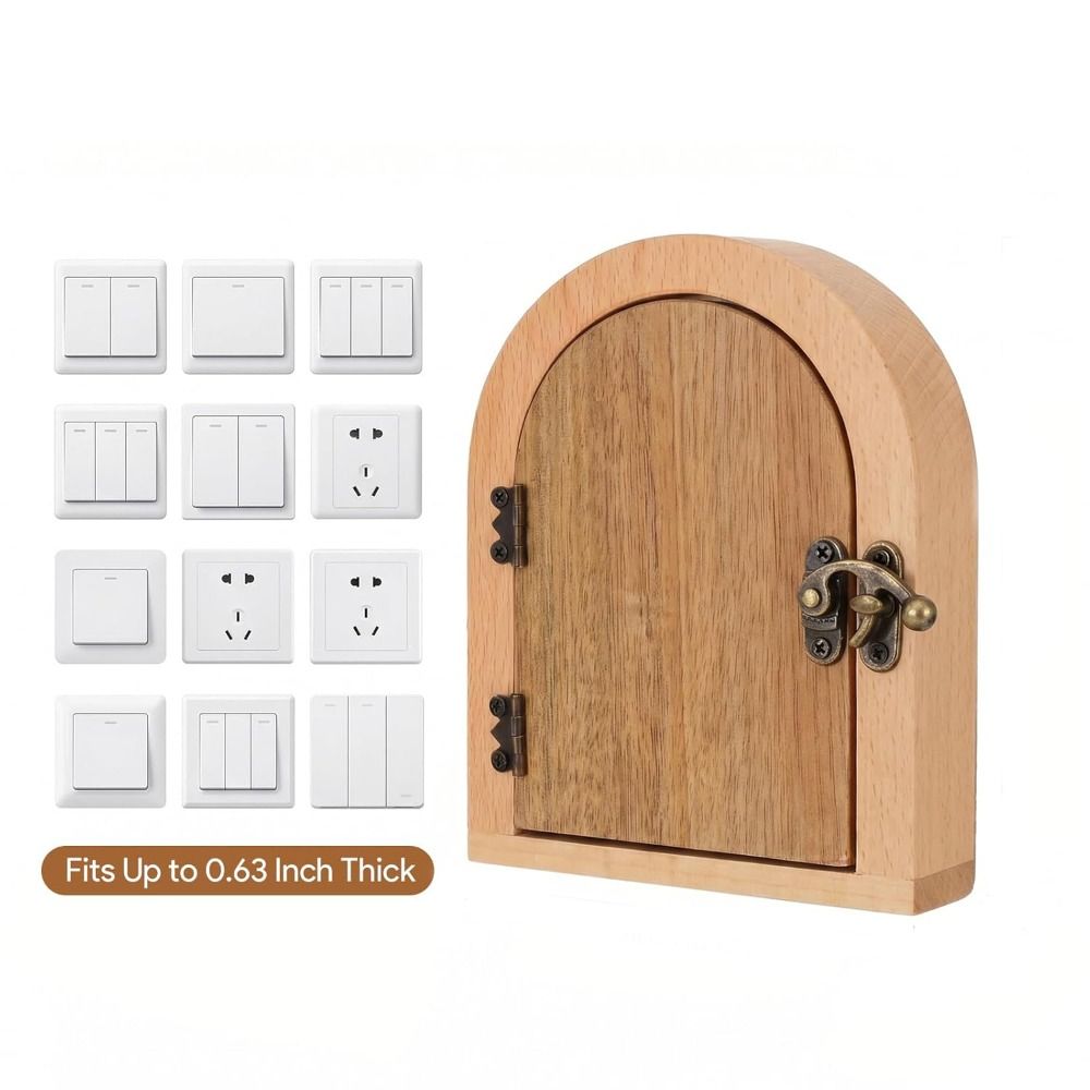 No-Drill Wood Outlet Cover Handmade Light Switch Cover Decorative Wall Outlet Protector  Home Decor