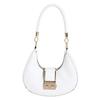 Casual Candy Color Underarm Bag Zipper  Dumpling Bag Korean Style Handbag PU Leather Crossbody Bag Cool Girl