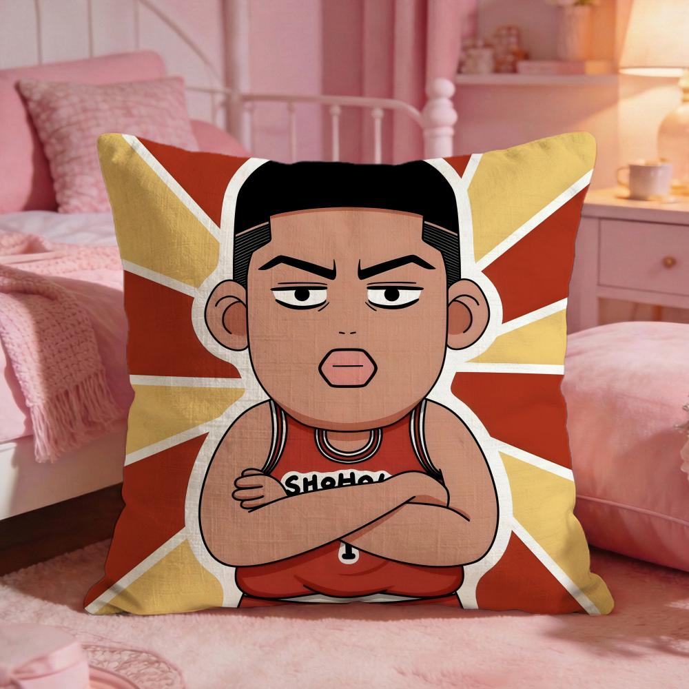 Hot Anime SSlam Dunk Cushion Cover Premium Comfort Reversible Pillow Cove Two In One Design For Any Room  Car Interior