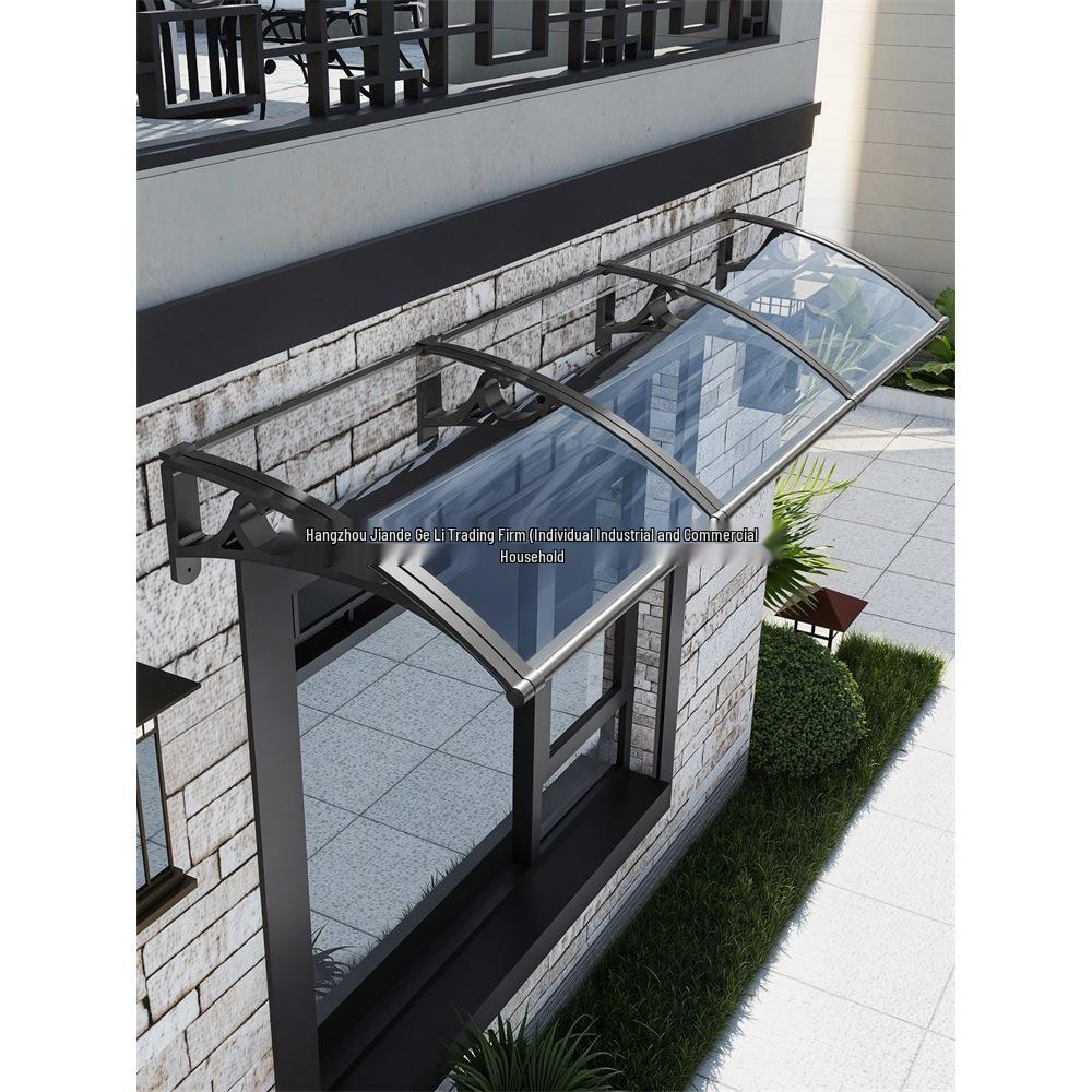 Aluminum Alloy Window Awning: Outdoor Polycarbonate Sunshade & Rain Shelter for Doorway or Balcony