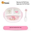 Wuhe Melody Cute Cartoon Tableware Set: Baby Bowl, Plate, and Spoon