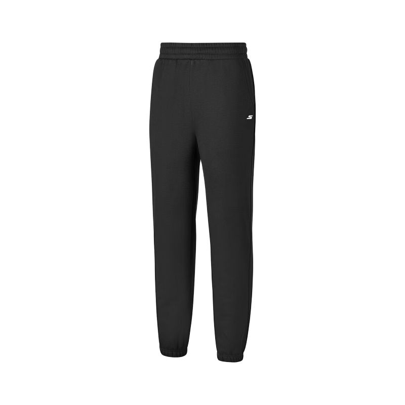 Skechers Comfortable Cuffed Elastic Solid Color Knitted Sports Pants Women bottoms P425W144-0018 S