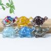 Resin Turtle Aquarium Decor With Natural Crystal Chips For Home Office And Gift
