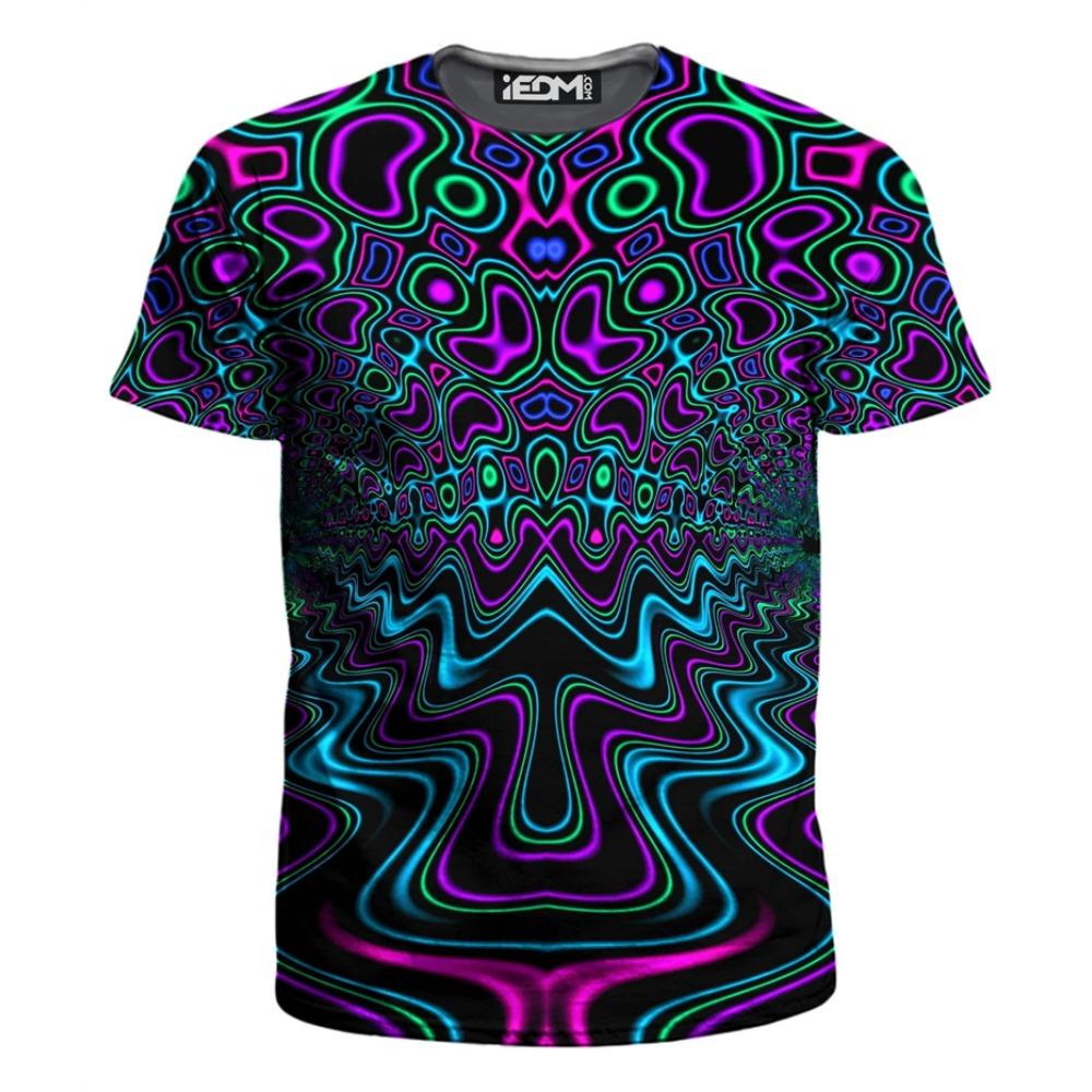 Men's T-Shirts 3D Print Colorful Pattern Round Neck T-Shirts Casual for Men Women Tops