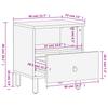 Nightstand 40 x 33 x 46 cm Solid Mango Wood