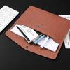 VANRA 1 Piece PU Leather File Folders A4 Document Holder File Envelope Waterproof Portfolio Filing File Organizer for Letter Size with Snap Button