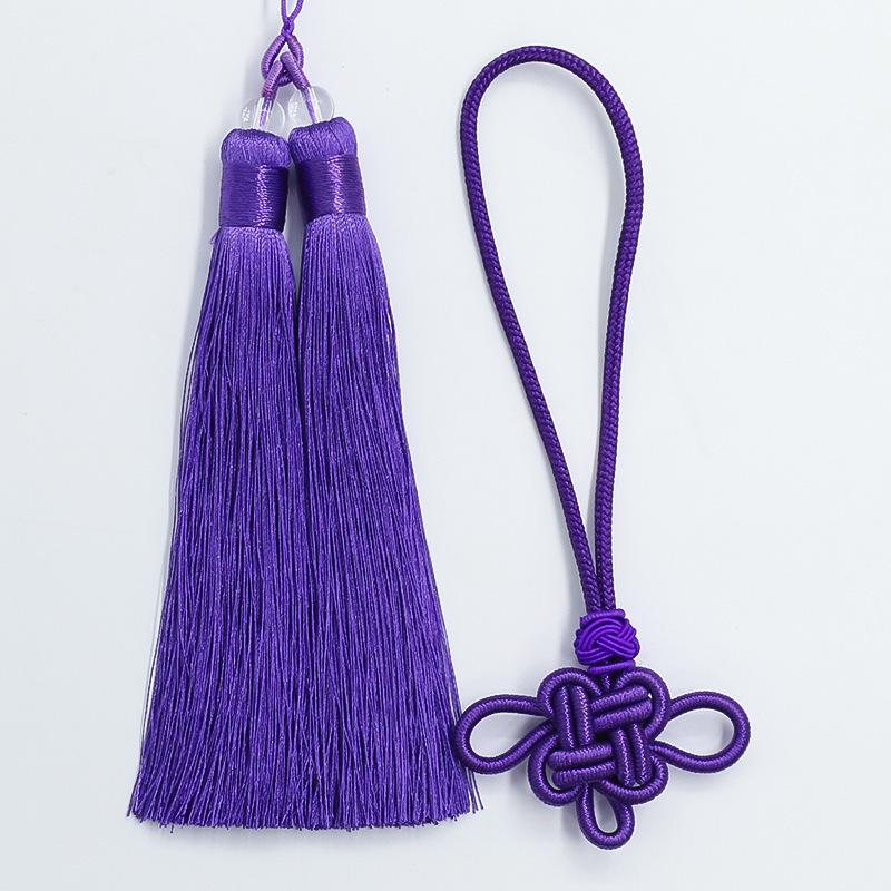 Pandantiv cu ciucure nod chinezesc bicolore pentru meșteșuguri DIY