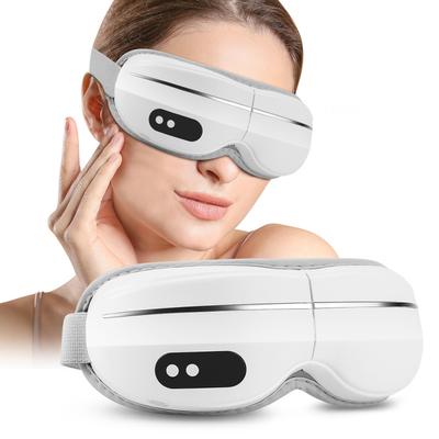 Augenmassagegerät mit Wärme Bluetooth Musik Elektrische Vibrations-Augenmaske für Kopfschmerzen Stressabbau Augenentspannung Reisen Büro Zuhause Auto