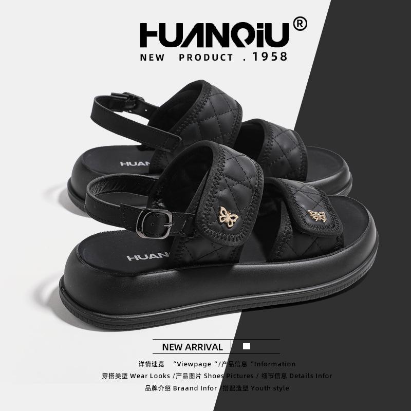 Global sandals KMYAX8252 new summer wear versatile soft-soled beach shoes women's casual Velcro women's shoes