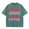 2026 Vintage Nero Lavato More Amor Por Favor T-shirt Grafica Stampa Testo Amore Spagnolo Oversize Casual Manica Corta T-shirt