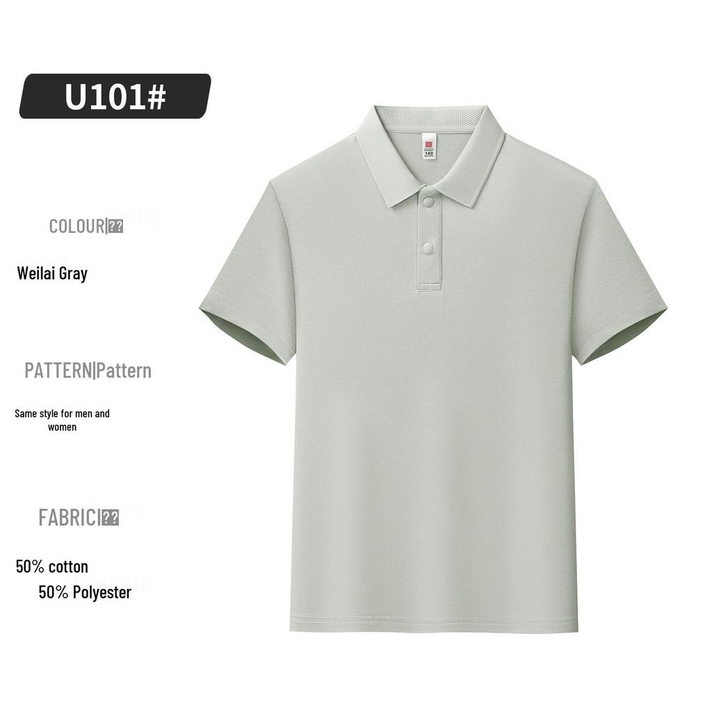 Customized Kids' Cotton Short Sleeve Polo for Summer Basketball & Fitness Training