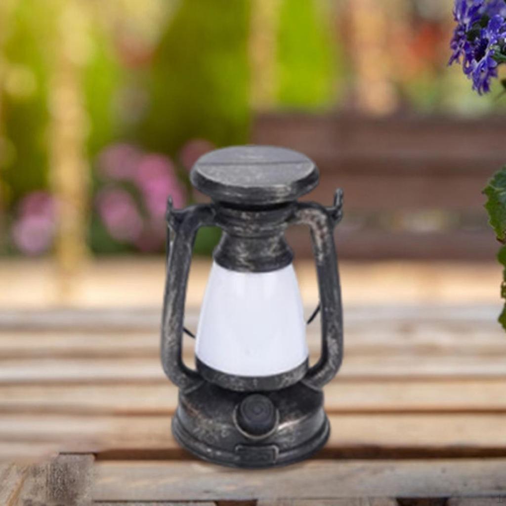 LED Vintage Design Lantern Camping Lamp Decorative Sturdy Creative Retro Landscape Decor for