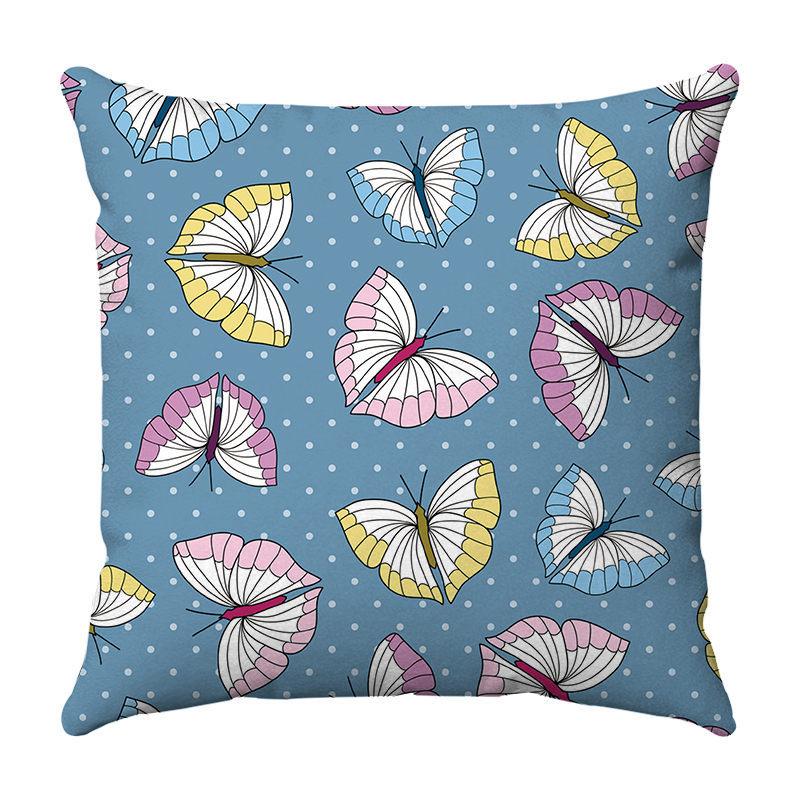 Divination and butterflies Digital printing short plush pillow covers for car sofa office cushion cover home goods 60x60cm