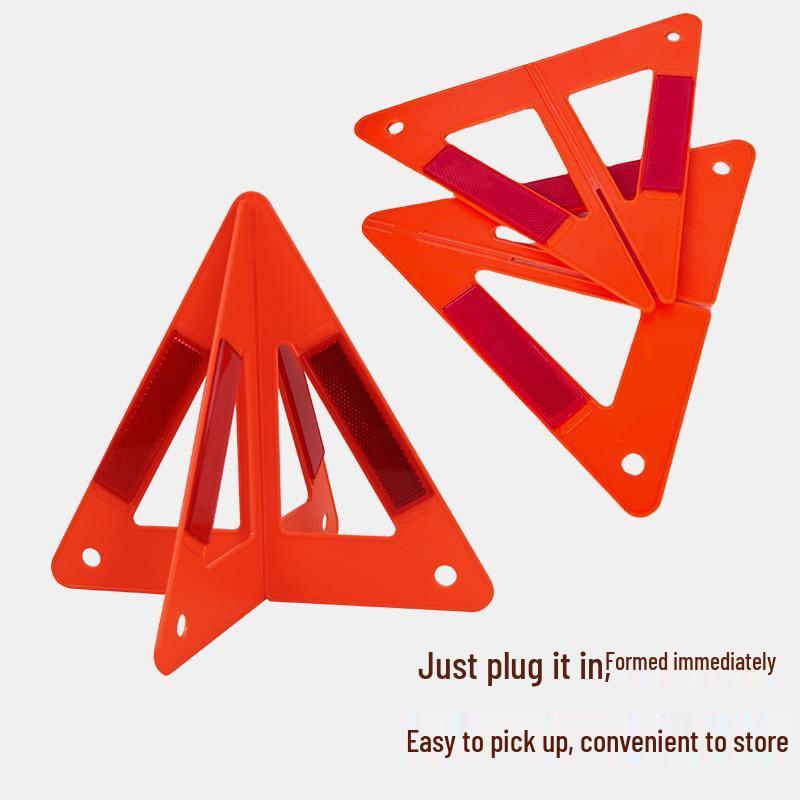 Foldable Reflective Warning Sign for Vehicle Parking and Safety Inspection