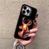 Elk Reindeer Phone Case For IPhone 16 15 14 Plus 13 12 11 Pro 7 8 XS Max XR Silver Black Bumper Case