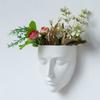 Resin Decorative Vases, DIY Handmade Mask Flower Pots, Indoor Wall Mounted Flower Pots, Outdoor Garden Wall Decorations