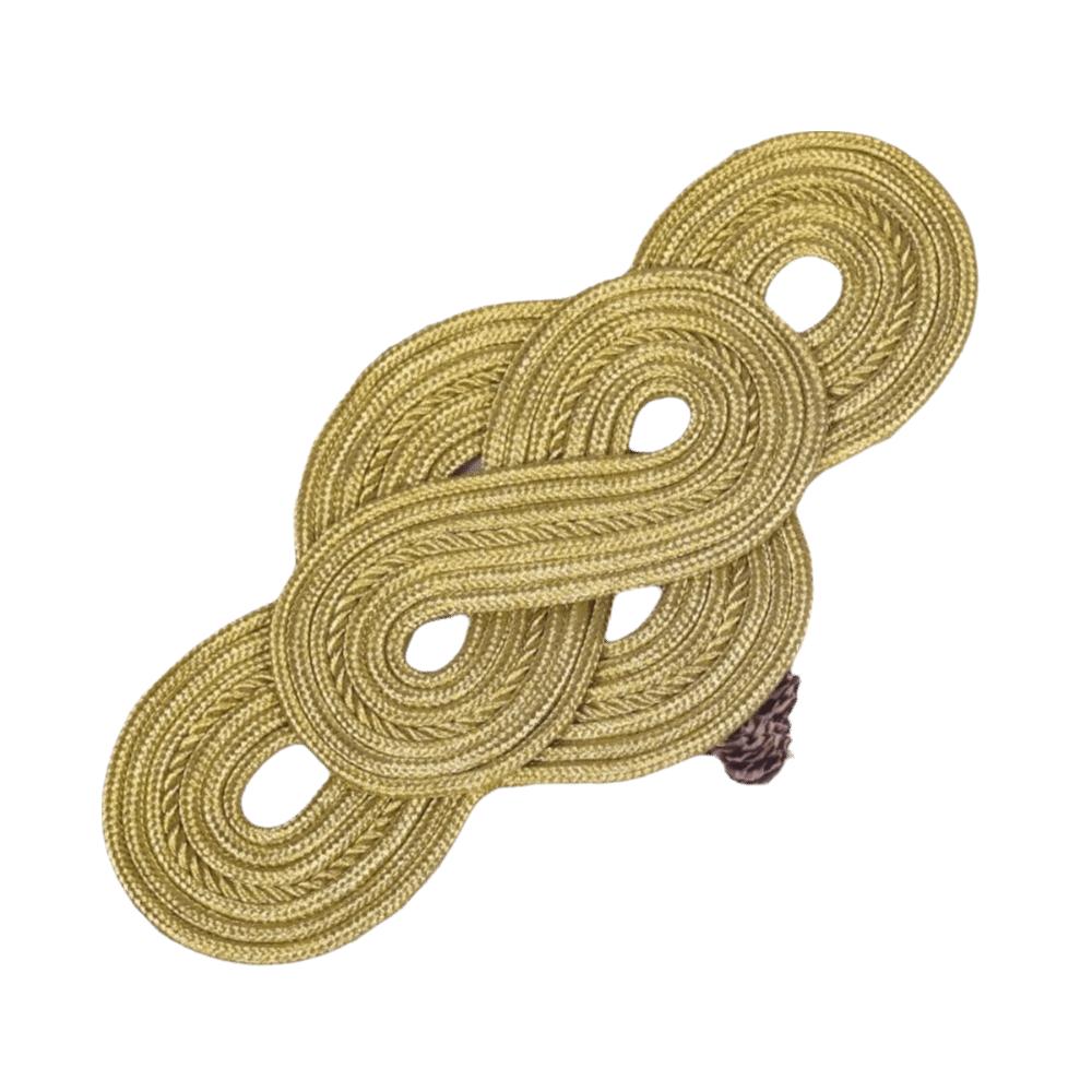 Golden Chinese Knot Buttons Handmade Tang Suit Buttons Gold Lace Trim Clasps  Handcraft Accessories