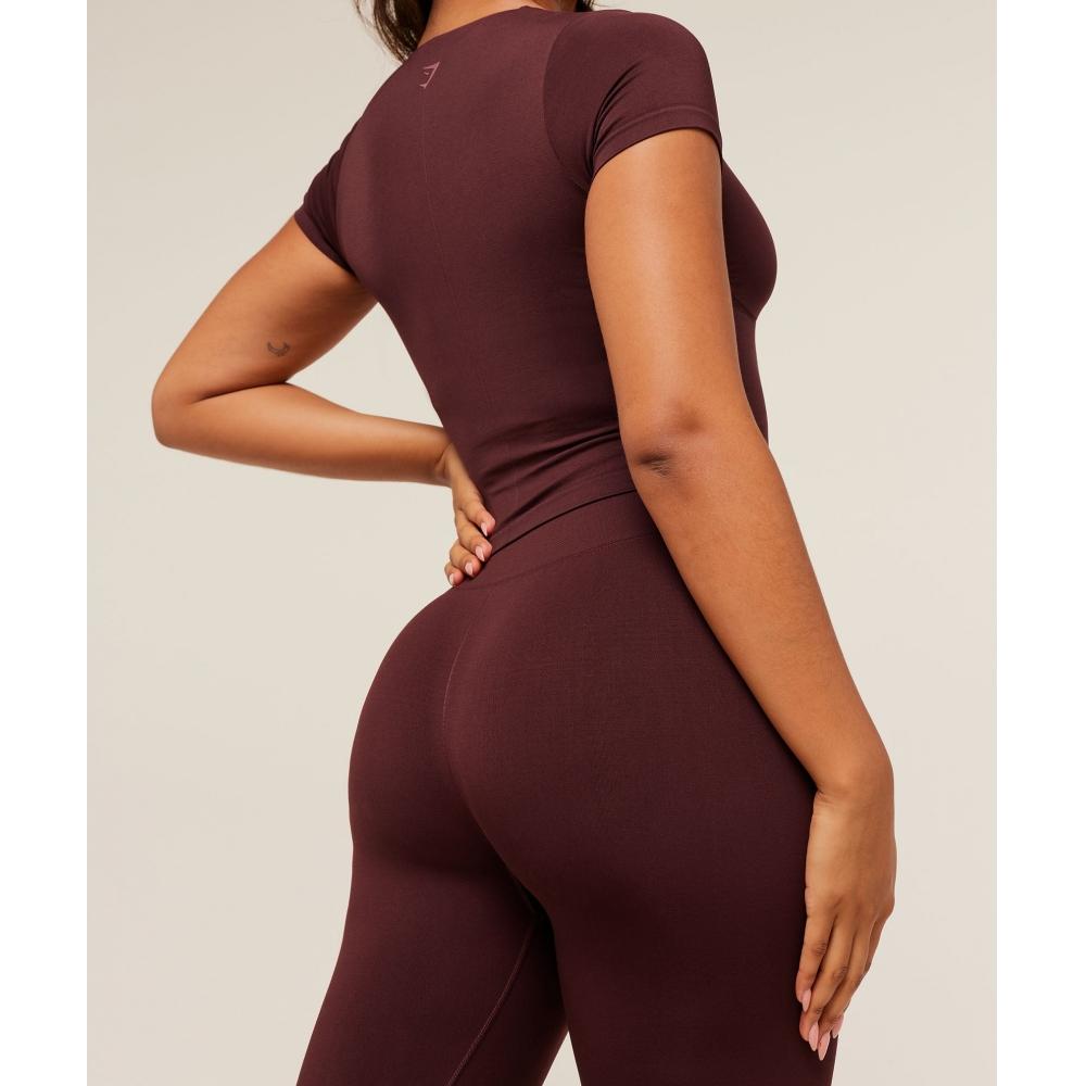 Gymshark Soft Sculpt Leggings Rich Maroon B2c7t Nbzq