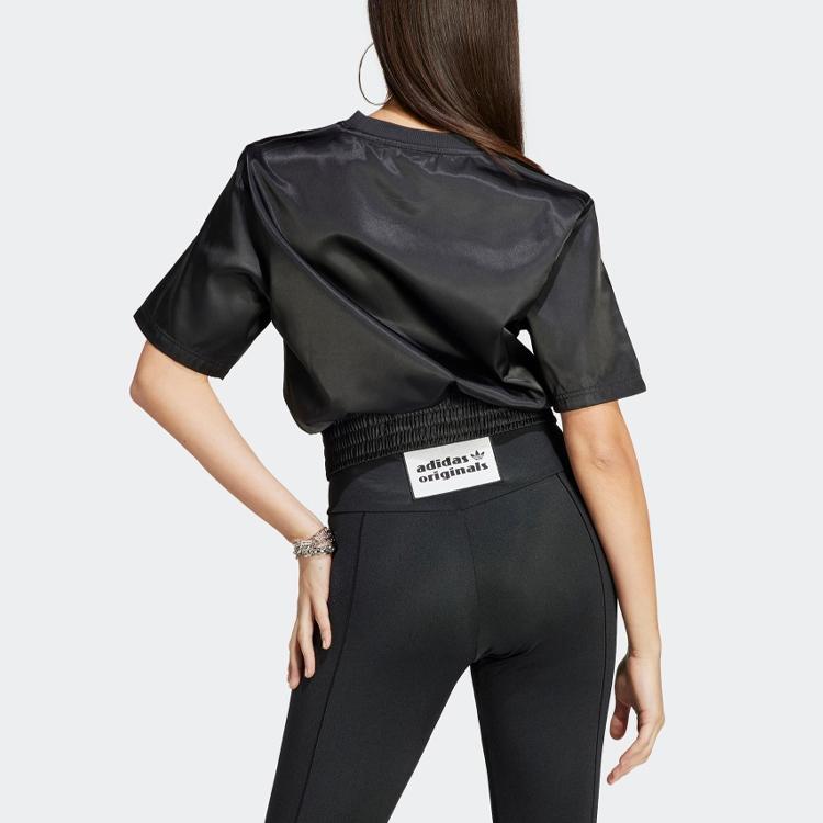 Adidas Camiseta Crop Originals Spicy Girls con Parche del Logo para Mujer Tops Negro IC8540