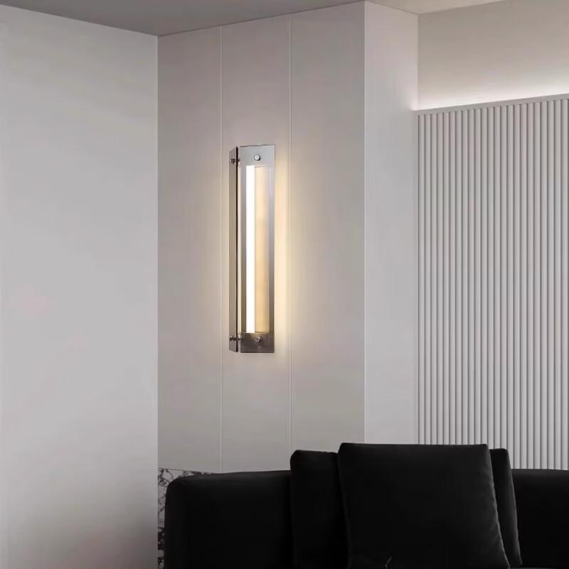 NuFeng 60CM Smoke Grey Baosi Glass Bedside Lamp