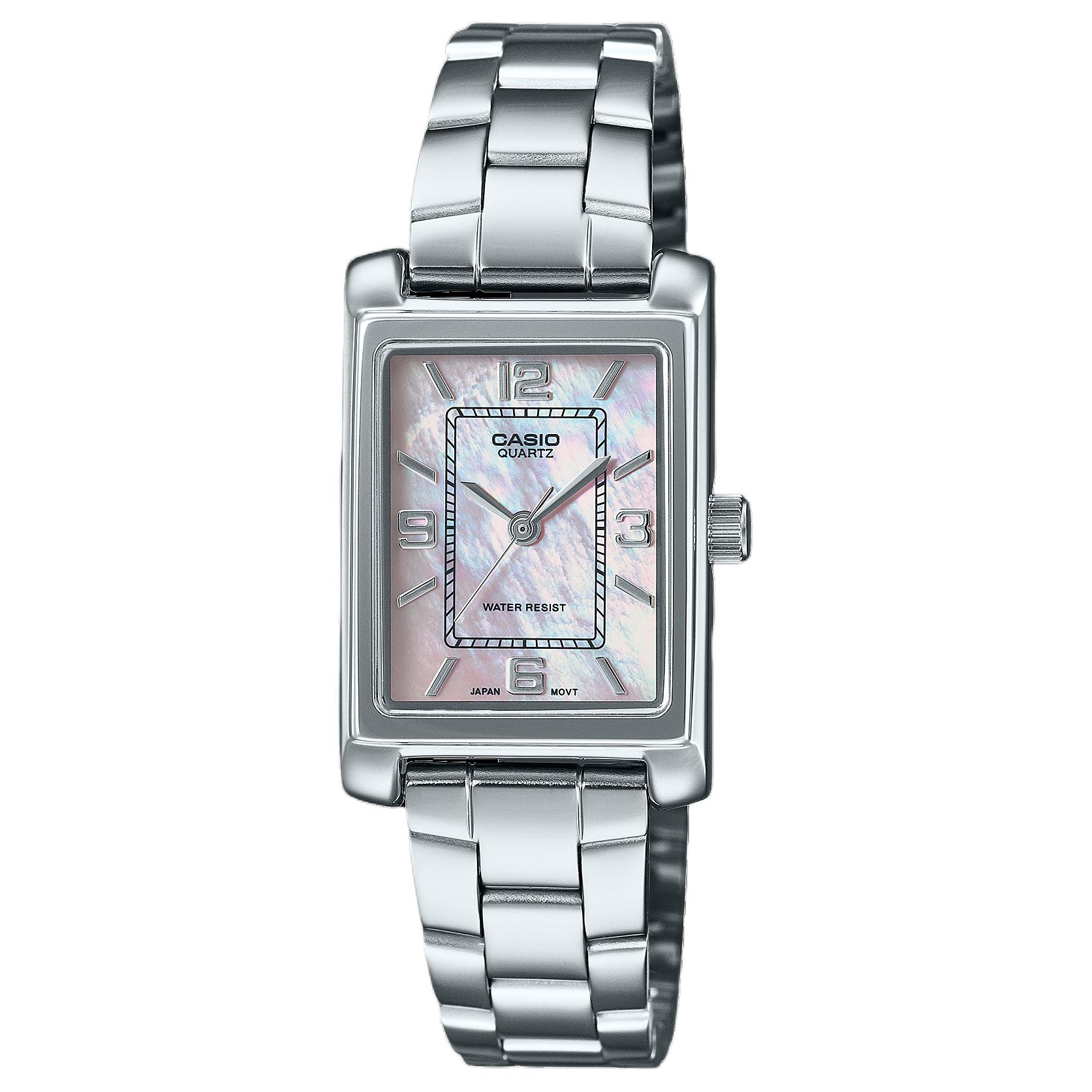 

Casio Standard Series Life Waterproof Quartz Movement Stainless Steel Strap Womens Watch Mother Of Pearl Dial Women watches LTP-1234DS-4A Regular Watch Box,Mother-of-Pearl Color Watch Dial