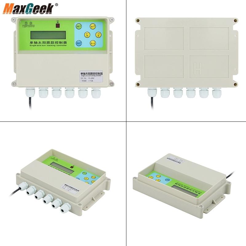 Maxgeek 12-24V XMYC-1 Single Axis Solar Tracker Controller With Optional Wind Speed Sensor Remote Control For Tracking The Sun
