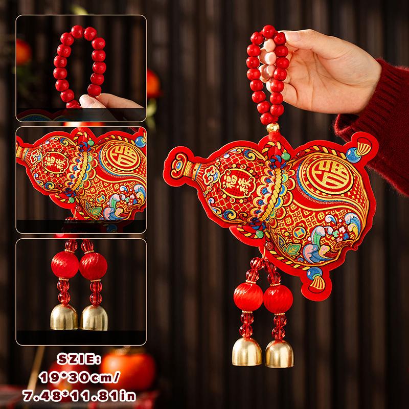 Good Fortune Chinese New Year Pendants Best Wishes Good Luck Spring Festival Decorations Red Get Rich Chinese Lucky Ornament