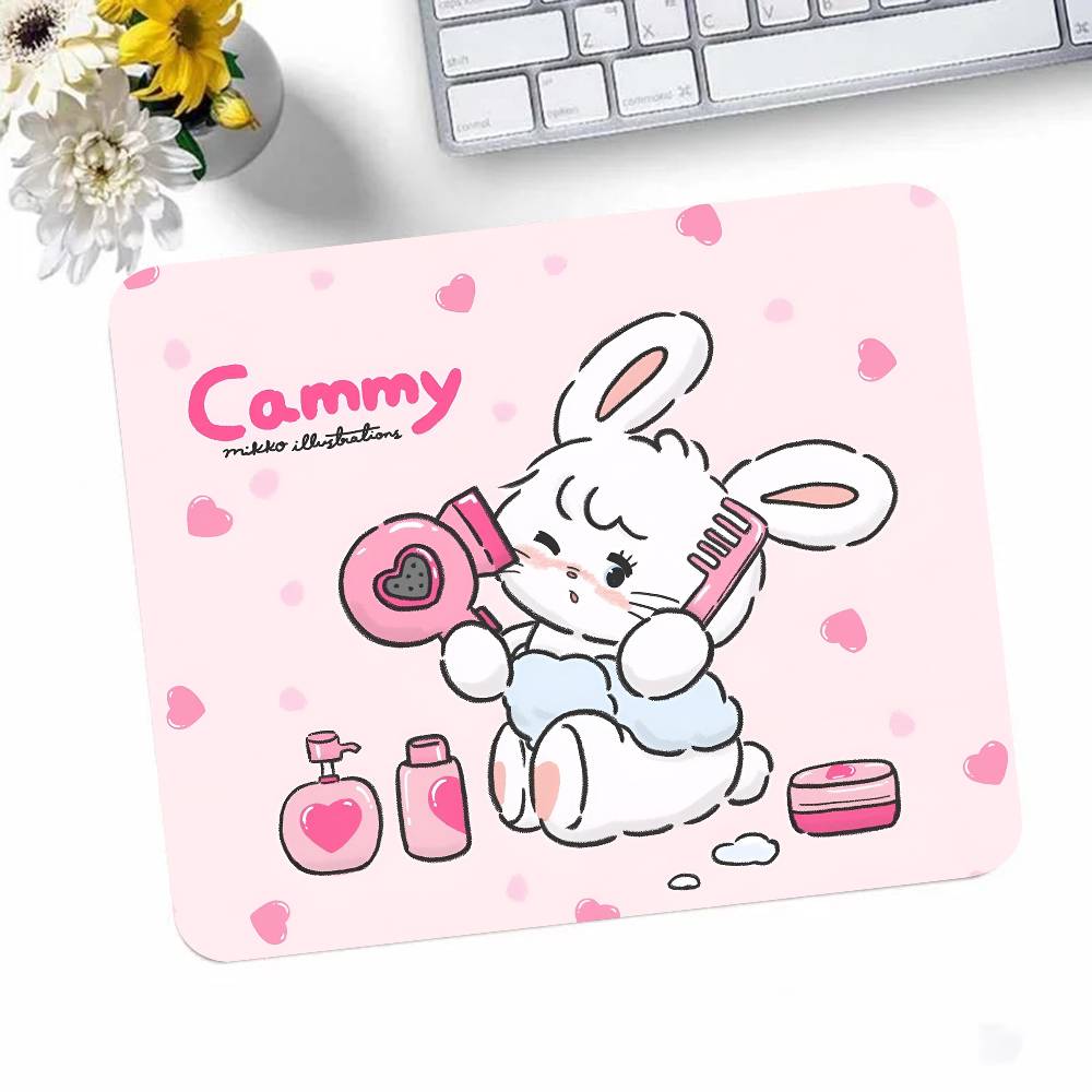 Cute Cartoon Mikko Illustration Mousepad Small LockEdge Mouse Pad For Gamers Computer Desk Pad Rectangular Anti-slip Rubber