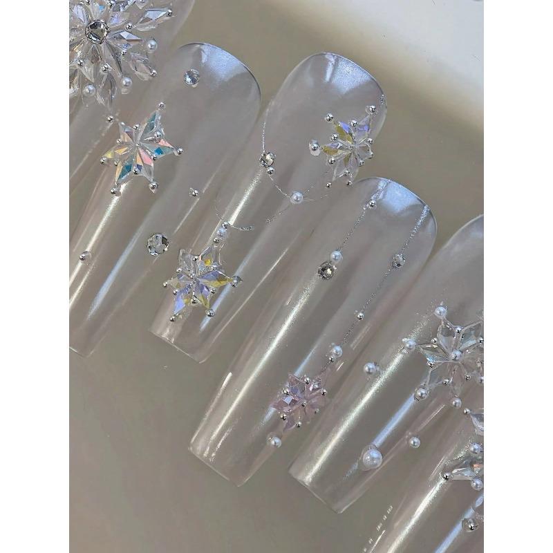 1 Box Nail Parts Half-Round And Full-Round Simulation Pearl And Steel Beads Set Nail Decoration Parts Nails Nail Supplies