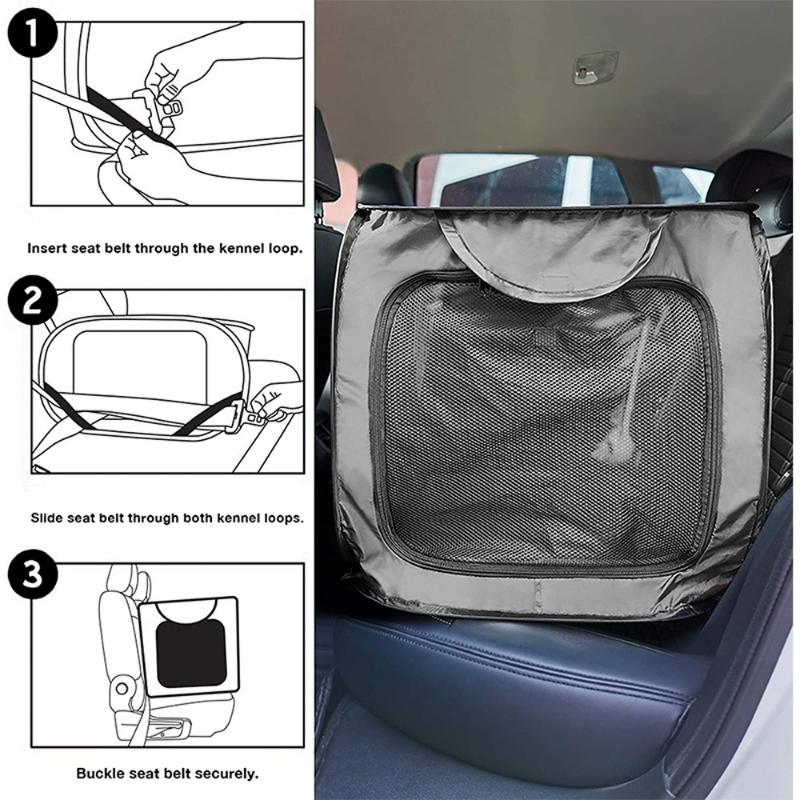 Portable Pets Car Seat Large Dog Cat Bed Pop Up Dog Kennel Indoor Outdoor