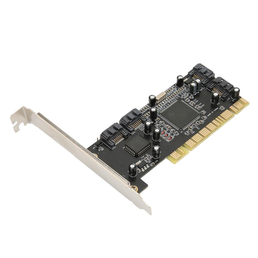 PCI to 4 Port SATA Card 4 Independent Serial ATA Channels 1.5Gbps Transfer PCI SATA Controller for