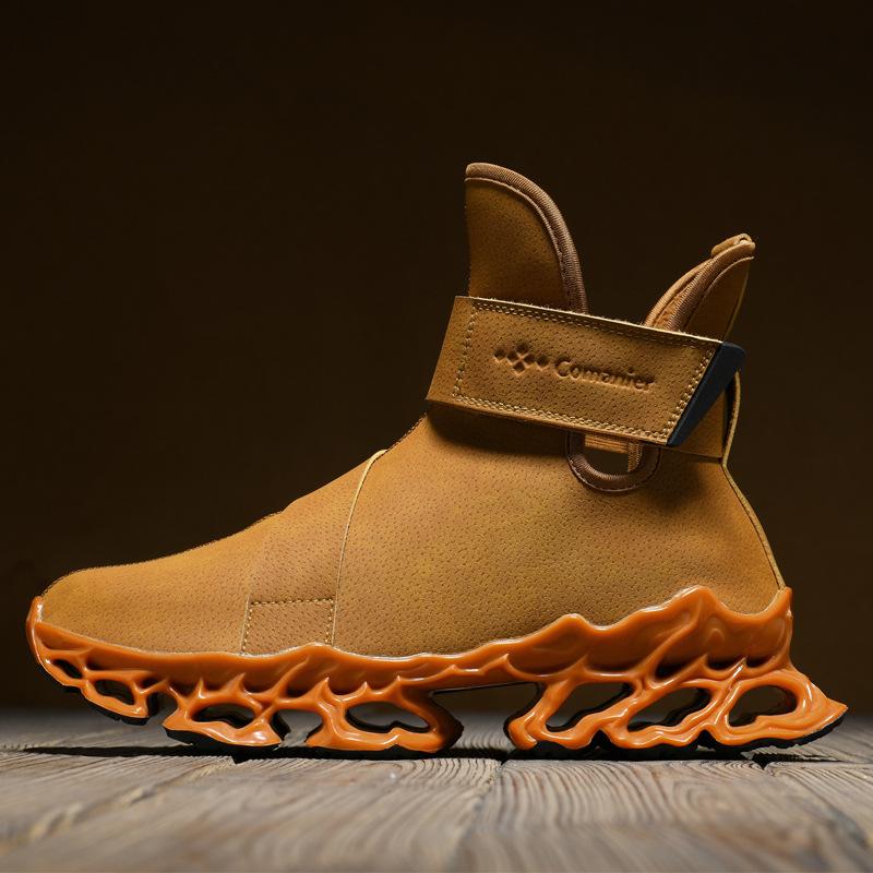 Large Size Spring and Autumn Blade Fashion High Top Microfiber Leather Martin Boots Men s Leather Boots Short Boots 39