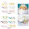 6 Pcs Easter Glasses Frames Bunny Egg Decorations for Party Photo Props,