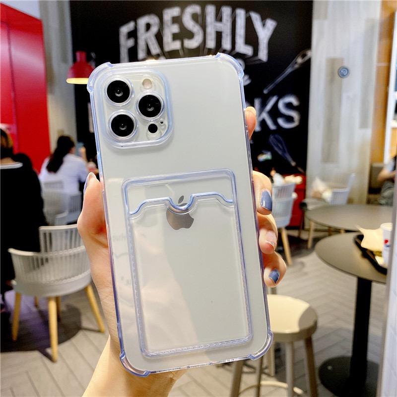 New Design Shockproof Ins Style Clear Colors TPU Card Holder Mobile Phone Case for iphone 17 16 15 14 13 12 11/Plus/Pro/Promax
