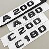 3D ABS Black A180 A200 A250 C180 C200 Logo Letters Car Rear Trunk Badge Sticker For Mercedes Benz W177 W176 V177 W206 W204 S205