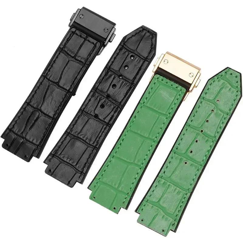 Orologio in Pelle di Mucca per HUBLOT Hengbao Yubo Classic Fusion Big Bang Cinturino in Silicone Pelle Vera Uomo 26-19mm