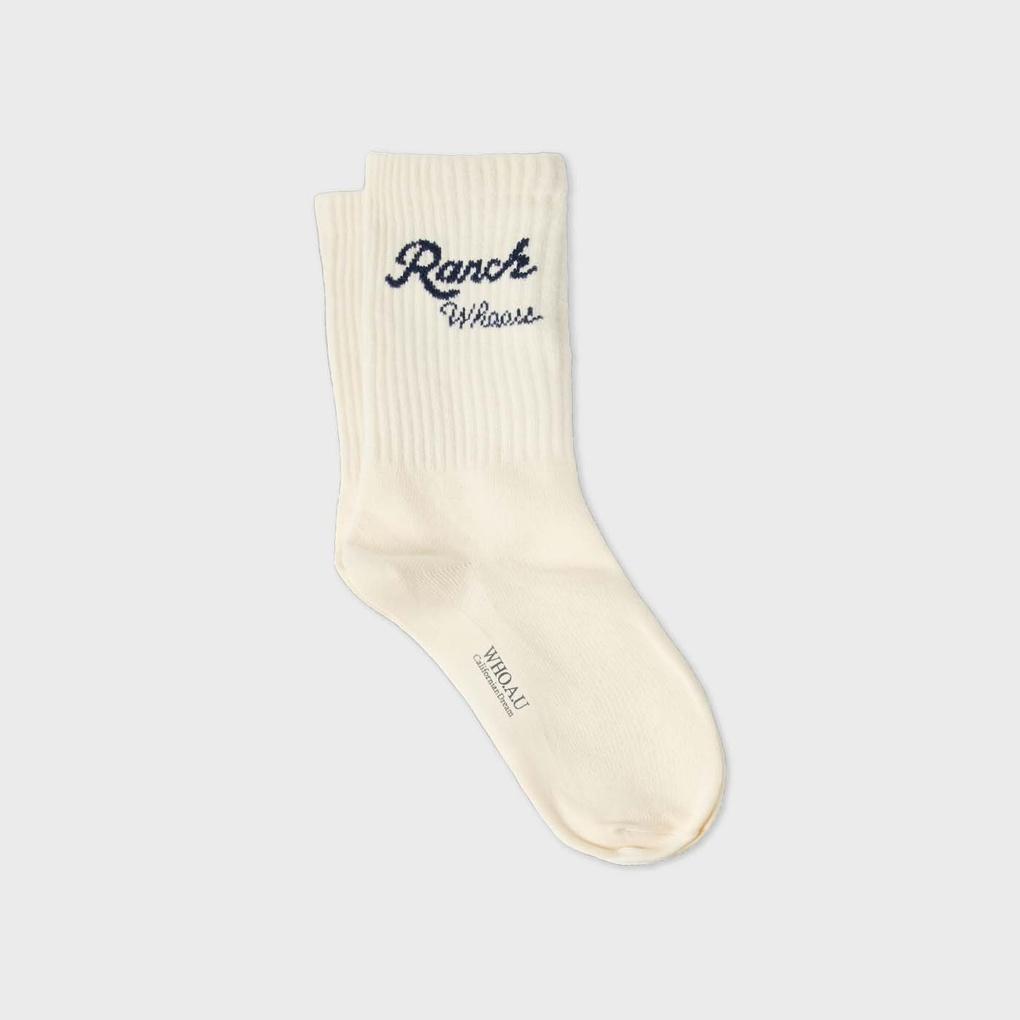 Campus Lettering Socks / WHAYF4931A (39)Ivory