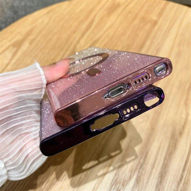 Luxury Plating Glitter For Magsafe Magnetic Phone Case For Samsung Galaxy S25 S24 S23 S22 S21 Ultra Wireless Charging Soft Cover