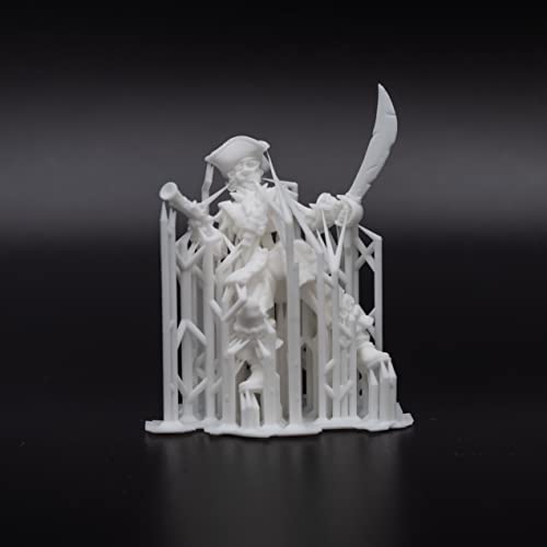 Siraya Tech's Abrasion-Resistant/Non-Brittle Fast Resin Mecha White ABS-Like Fast-Cure, High-Strength 3D Printing Resin (Mecha White/Matte White, 1kg)