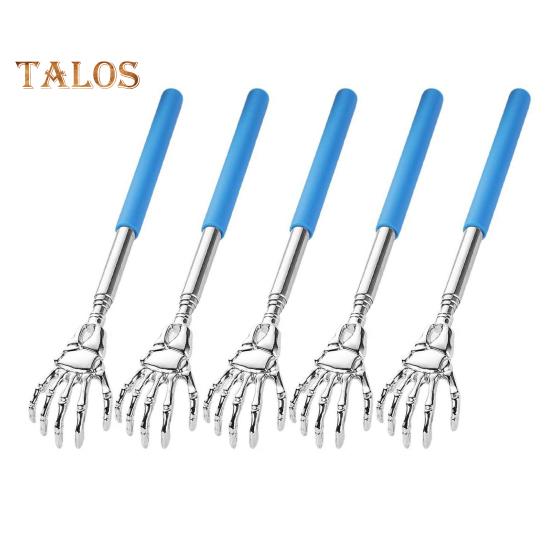 5Pcs Extendable Back Scratcher Heavy Duty Stainless Steel Portable Hard-to-Reach Areas Telescopic Back Scratcher Massager Tools