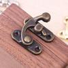 10Sets Vintage Metal Hardware Furniture Wooden Box Leather Bag Hardware Decorative Latch Clasps Lock Padlock Hasp with Screws (Bronze-Left)